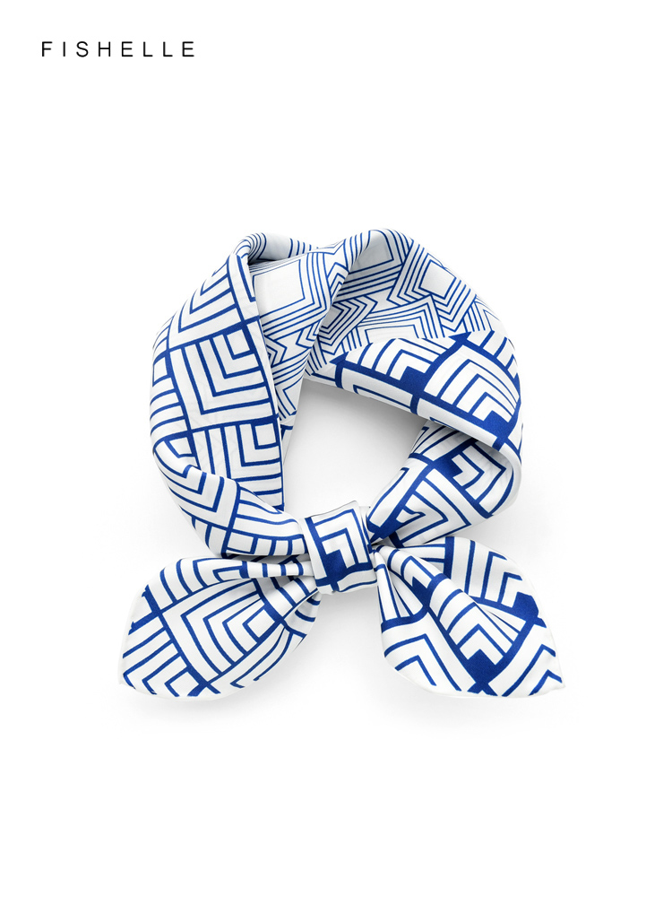 Face Scarf Mask - Cinese classico blu bianco porcellana sciarpa