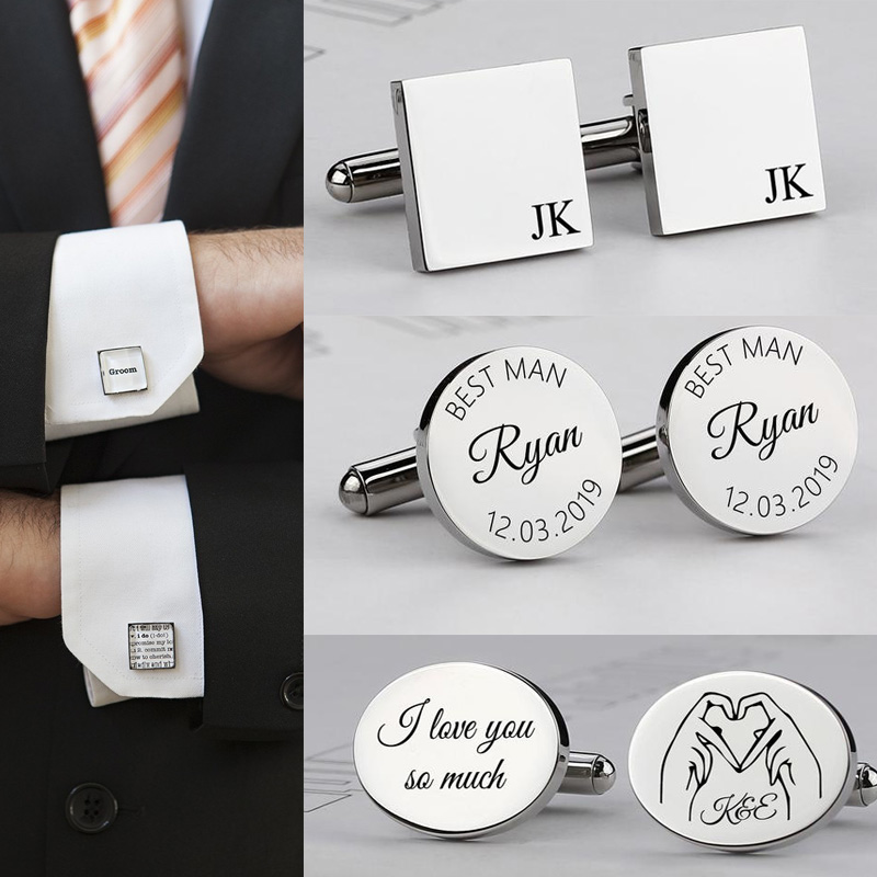 Gemelli iniziali con incisione - Tie Clip Silver recensione e prezzo