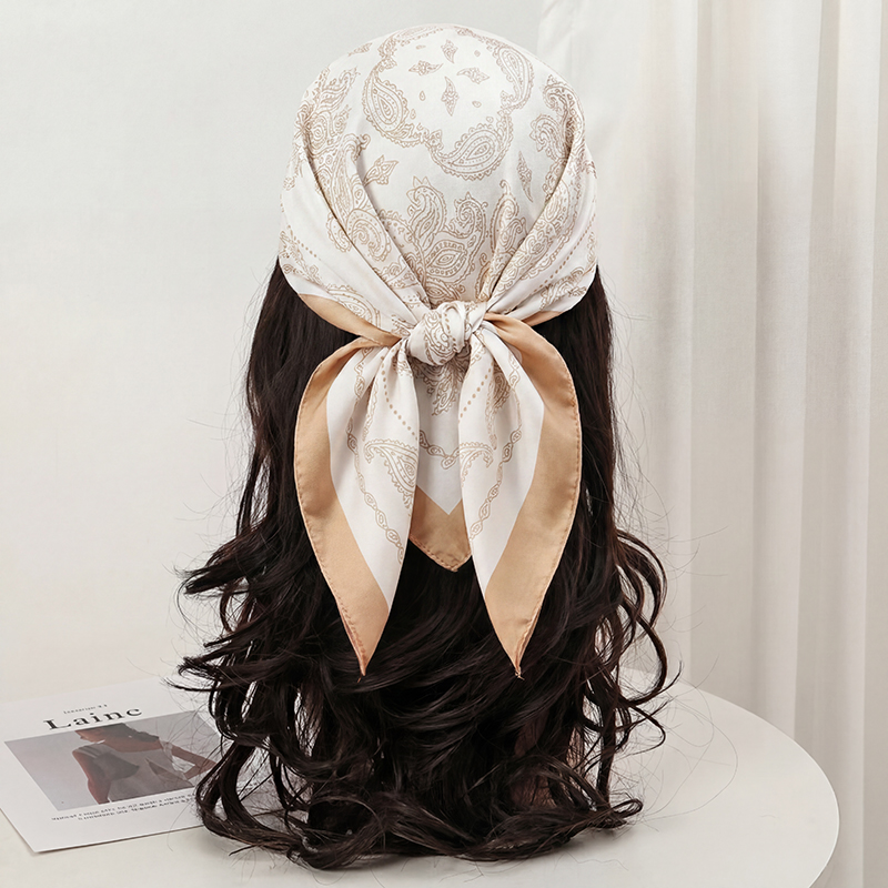 Foulard Quadrato Vintage Beige - Face Scarf Mask recensione e prezzo